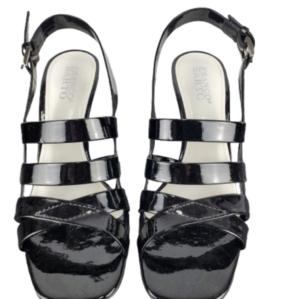 Franco Sarto women's black patent sandals size 9.5M